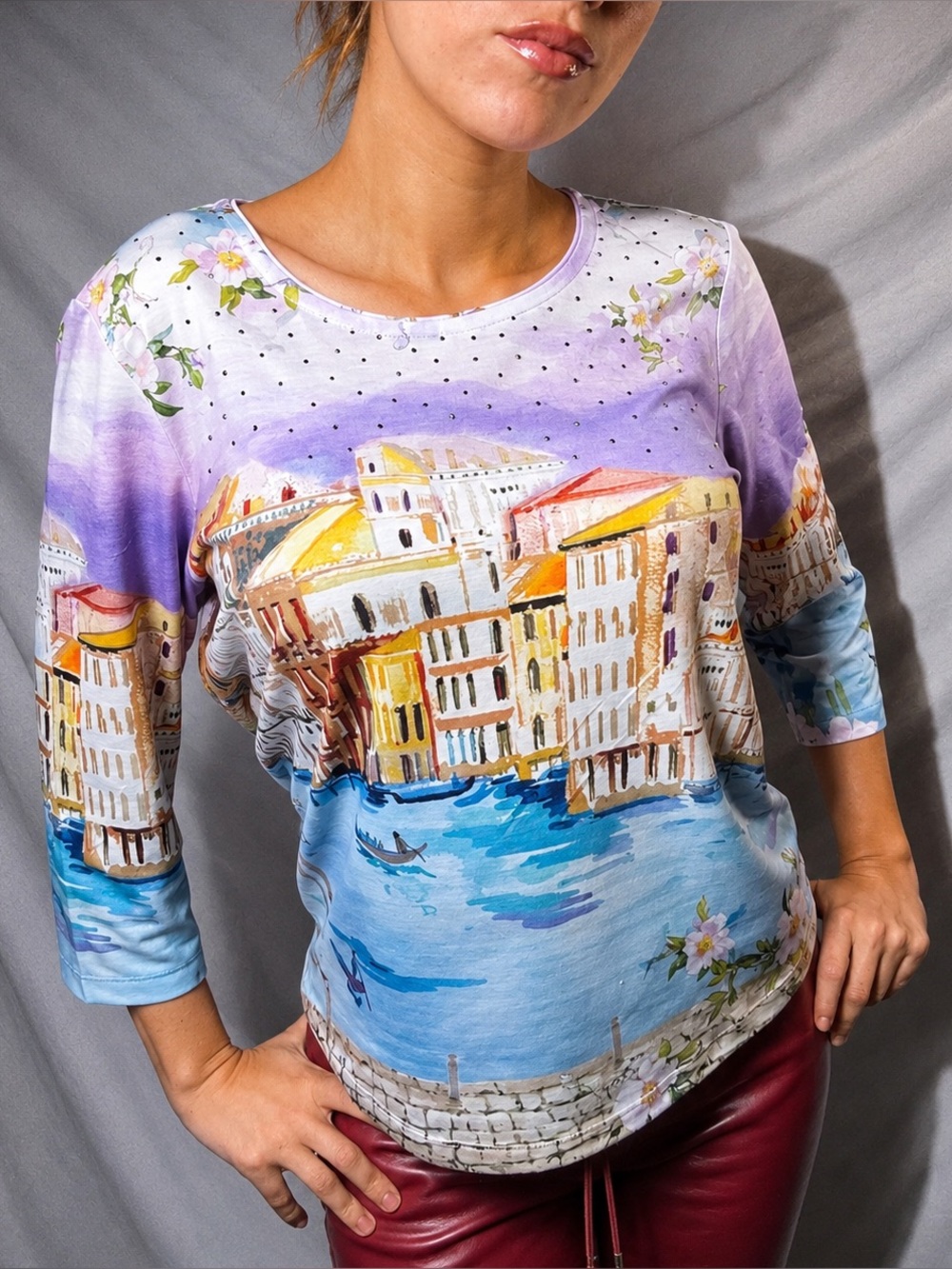 Y2K Vintage Top with Embellishment
